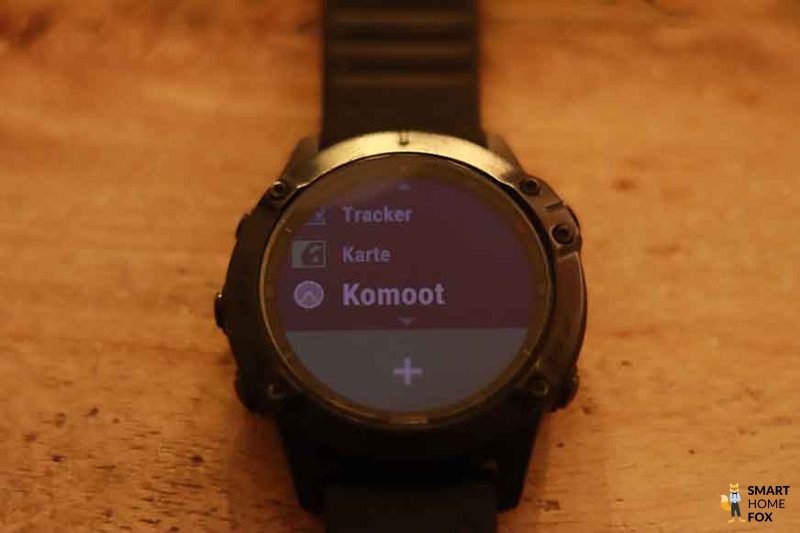 Приложение Komoot на Garmin Fenix 6 Pro.